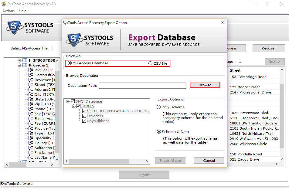 access gelöschte datensätze