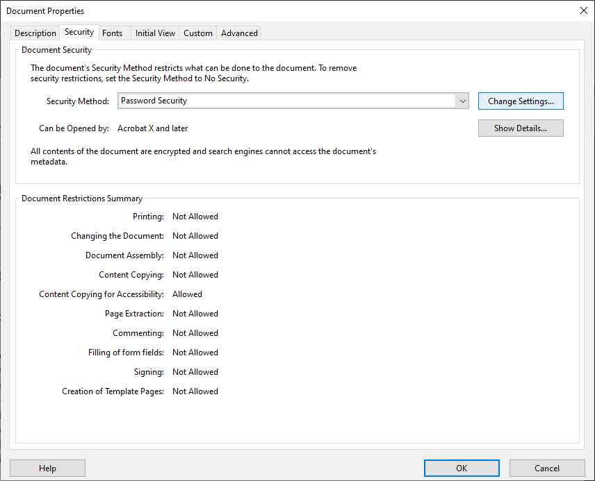 click on change settings