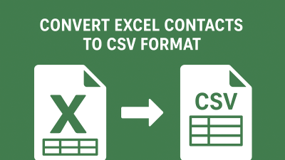 convert excel contacts to csv format