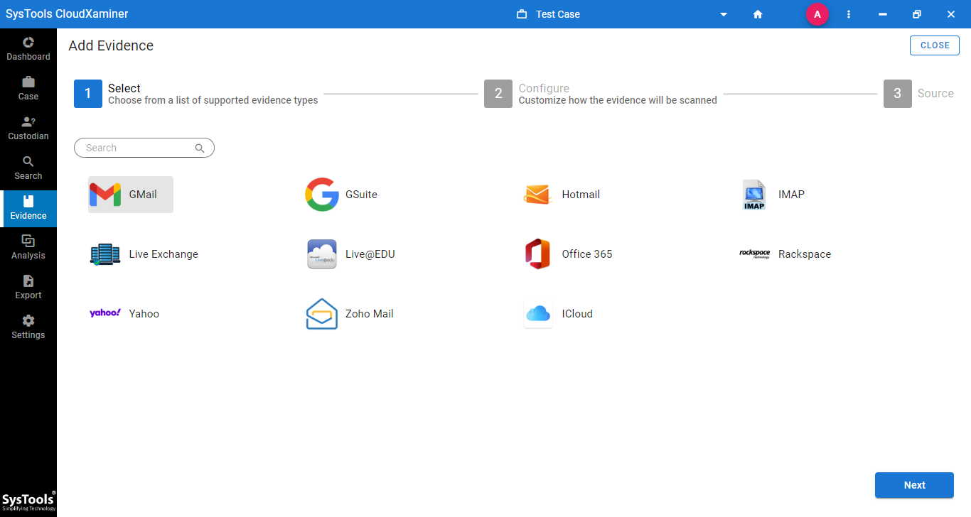 select Gmail