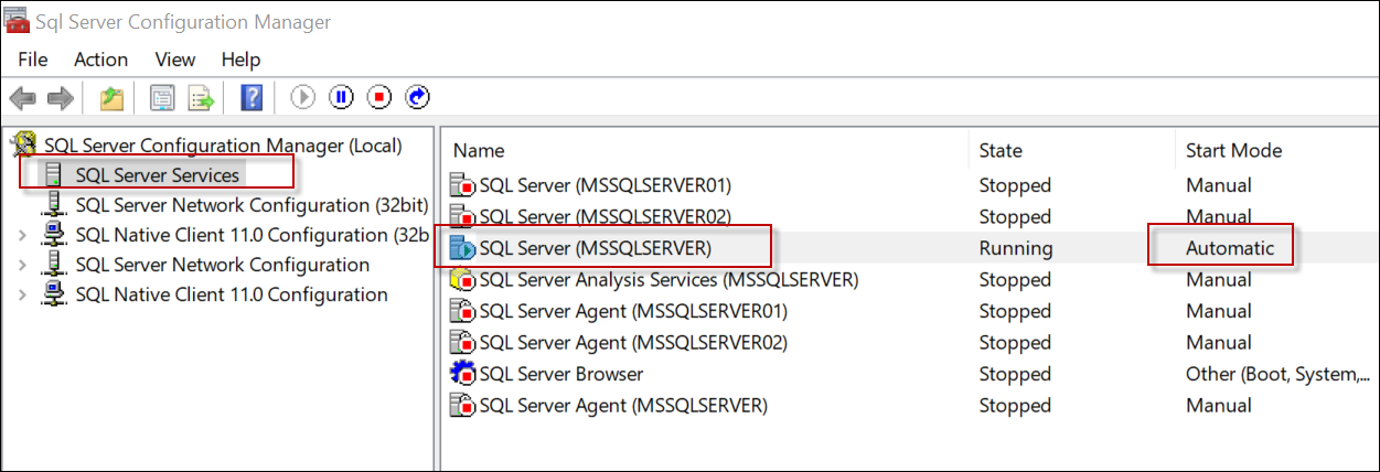 select server
