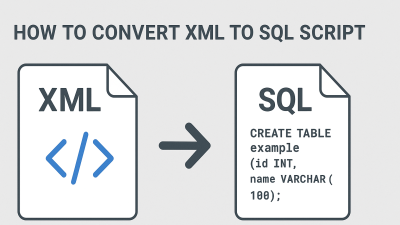 convert xml to sql script