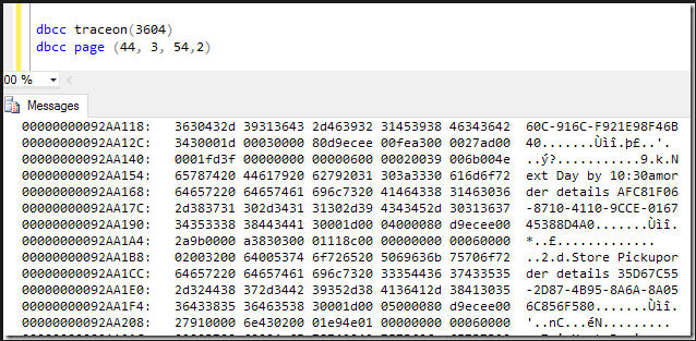 DBCC TRACEON