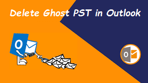 delete ghost pst in outlook