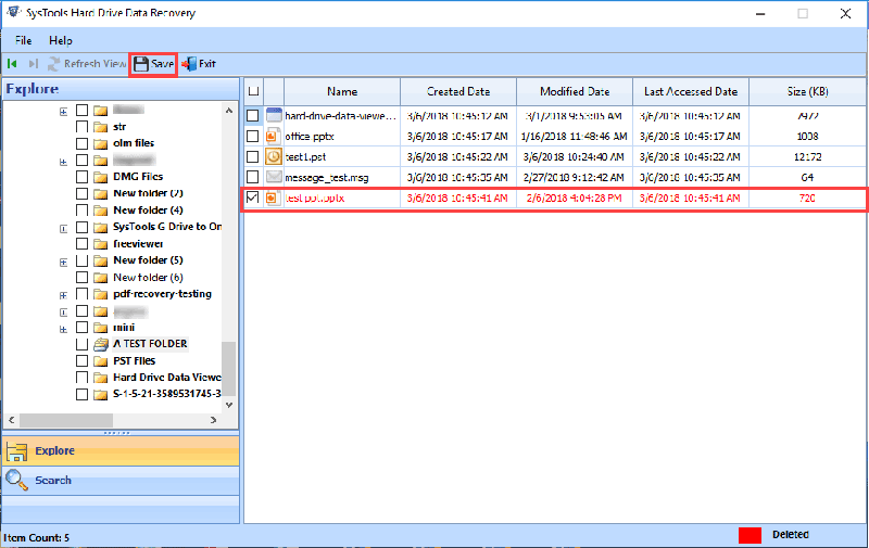extract selected files