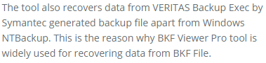 recover data from VERITAS backup Exec