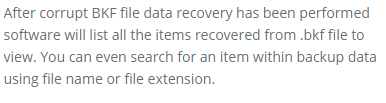 corrupt bkf file recovery