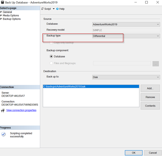 differential backup
