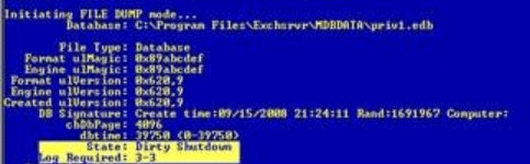 dirty-shutdown state