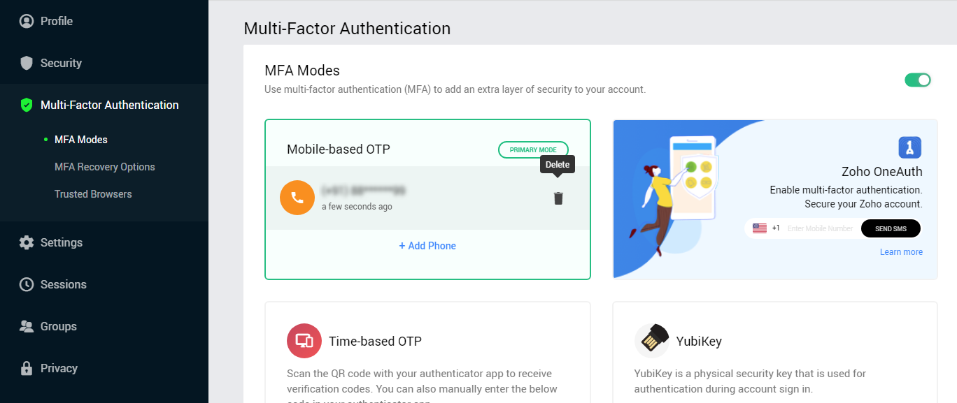 disable multi-factor verification