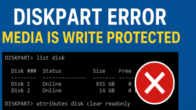 diskpart error media is write protected