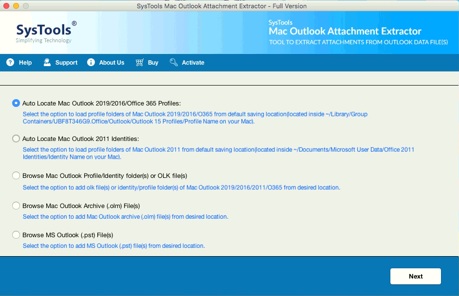 add Mac Outlook Deleted Items Recovery tool