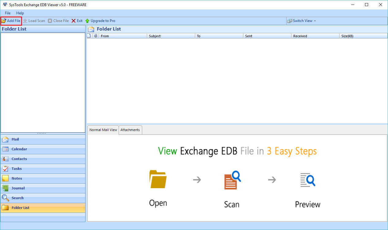 Exchange EDB Viewer Tool
