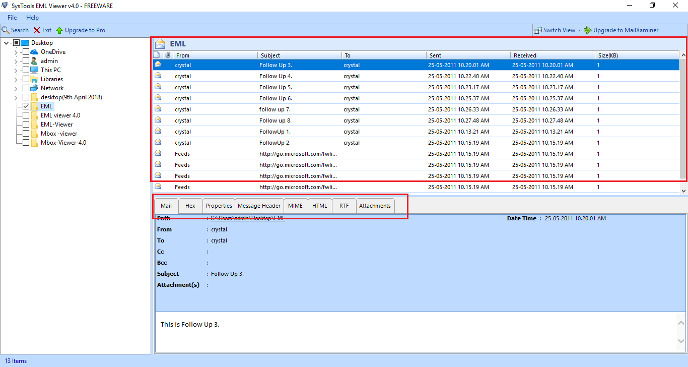 View EML Files