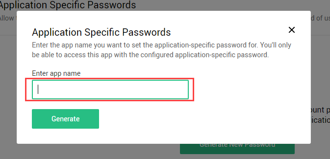 enter application name
