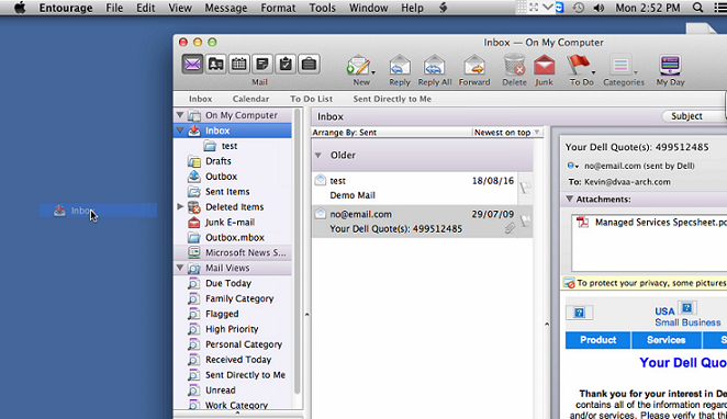 Entourage database file