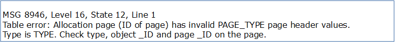 Fatal Error 8946 in SQL Server