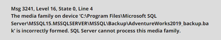 error 3014