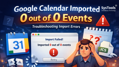 Google Calendar imported 0 out of 0 events