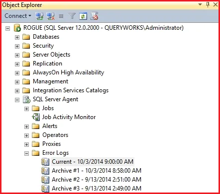 error log
