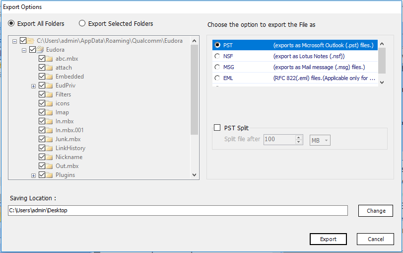 Select pst