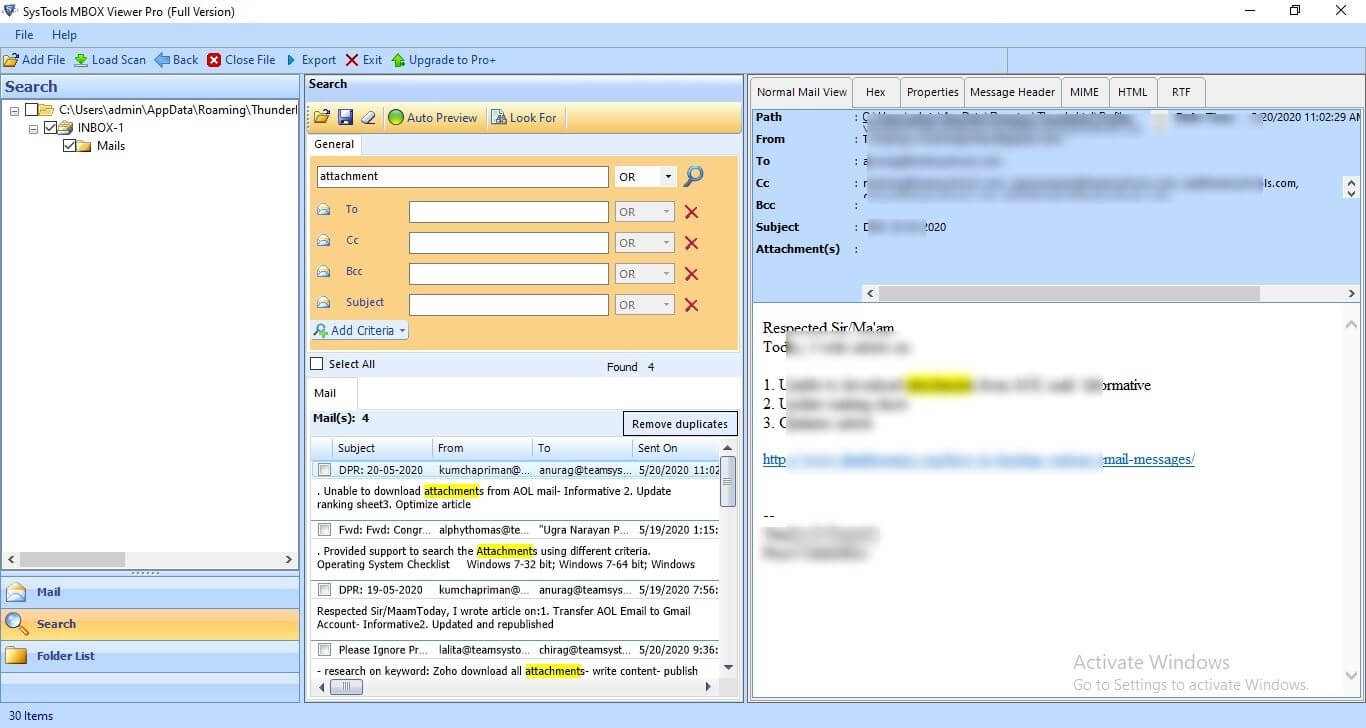 mbox to pdf