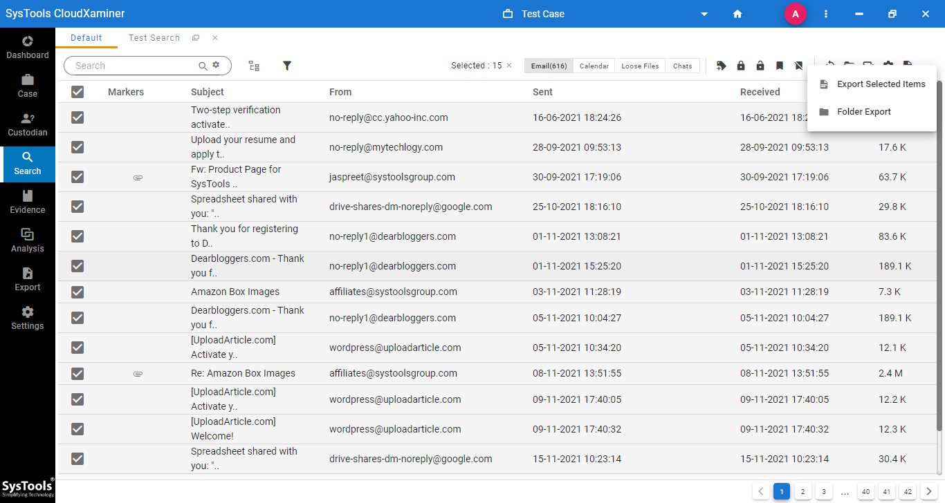 export data