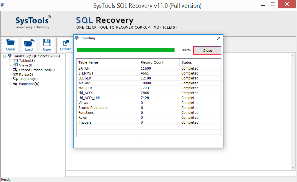 SQL datenbank reparatur