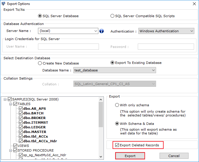Récupérer les enregistrements supprimés dans SQL Server 