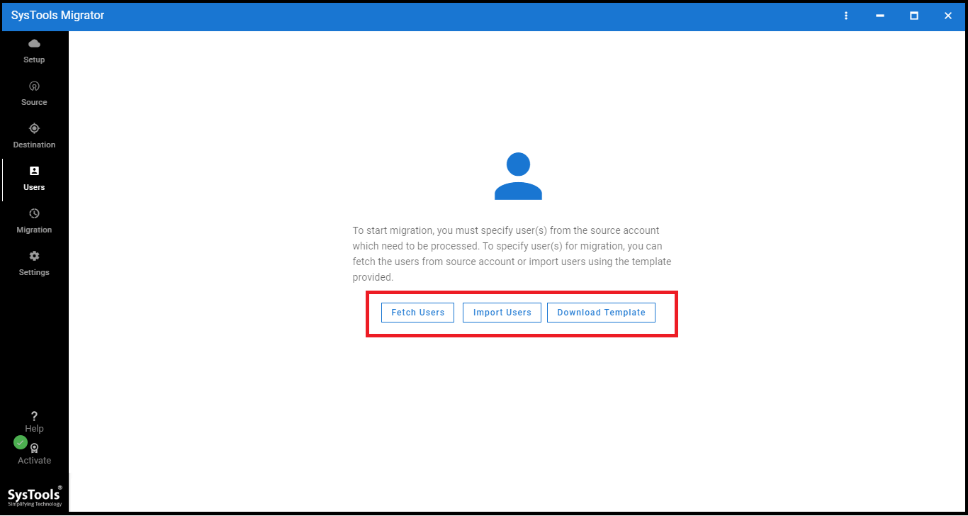 options to add users