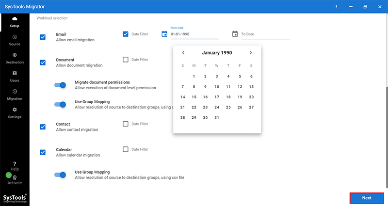 selective data migration