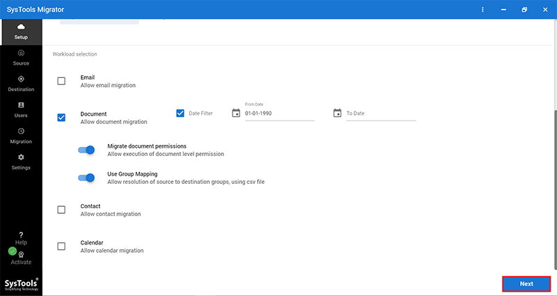 Google Drive migration set up