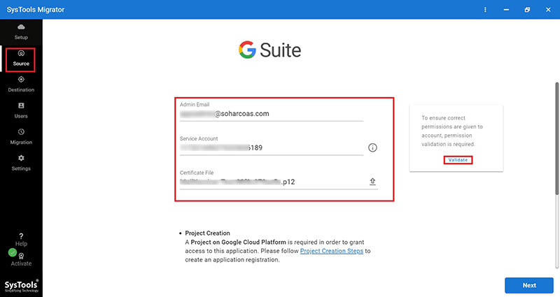 G Suite credentials