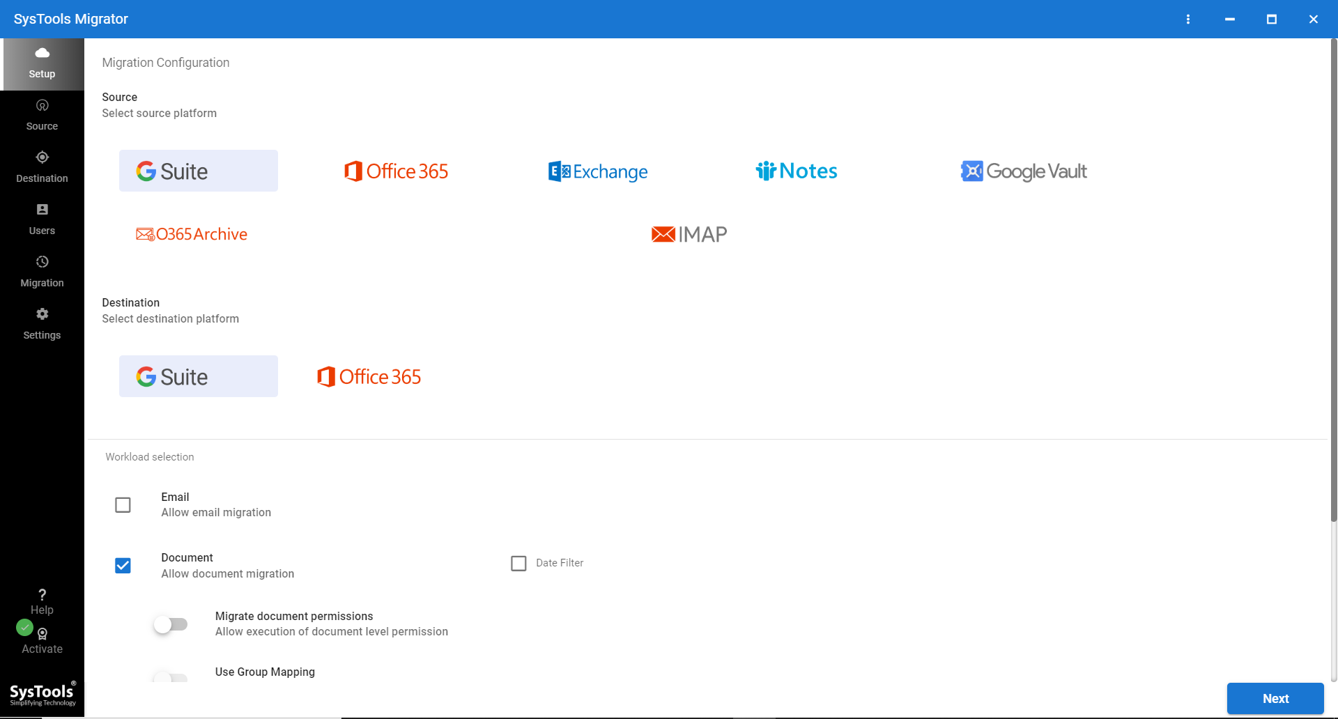SysTools Google Drive Migrator software