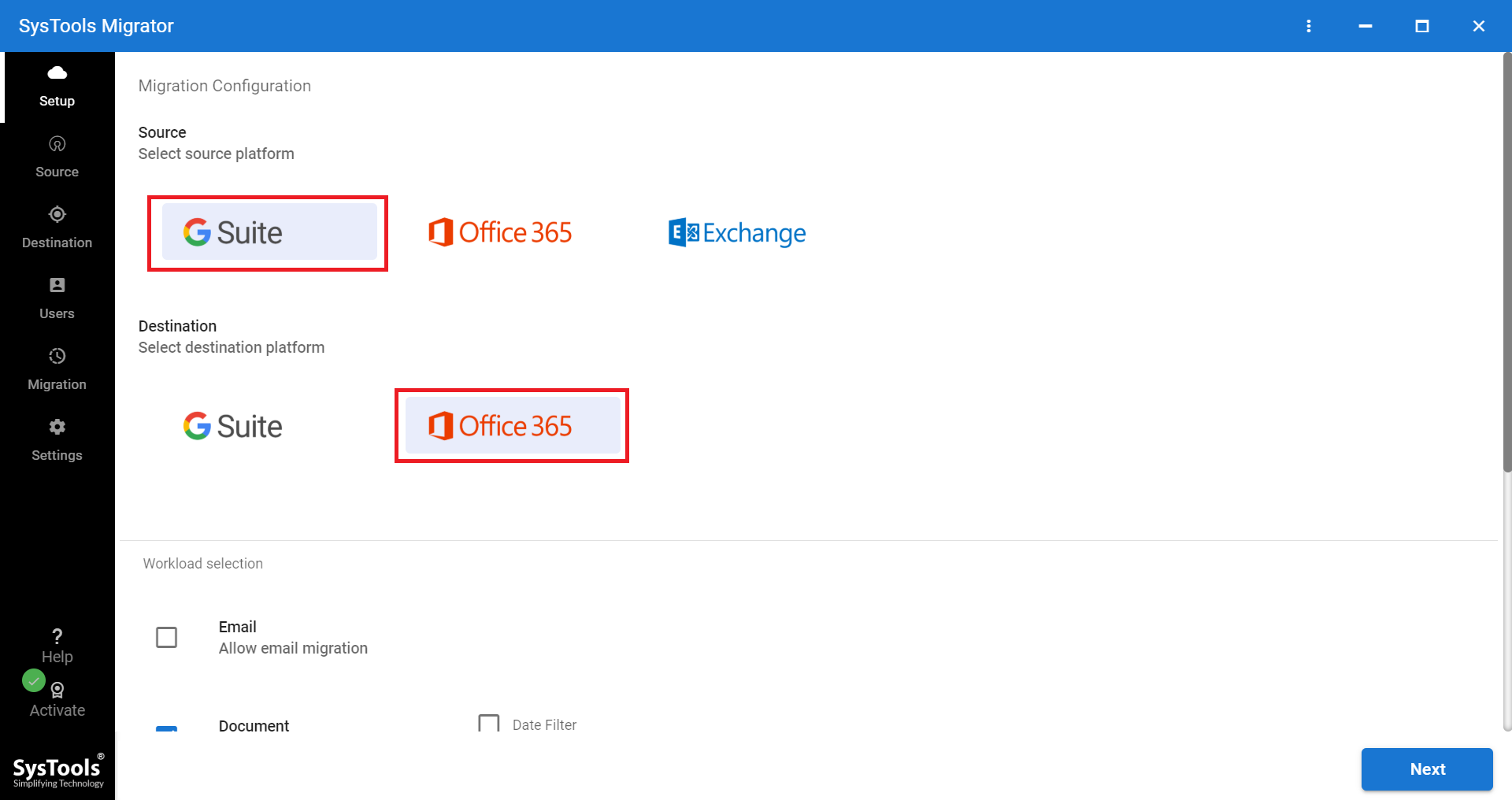 Google Drive vers OneDrive Migrator