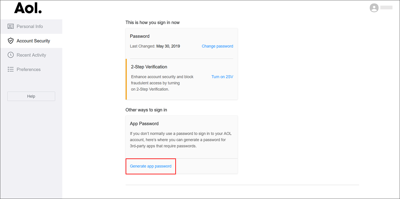application password
