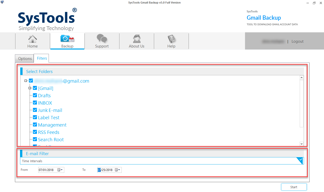 Email/Folders Filter