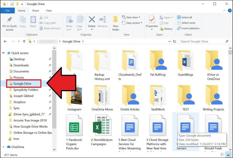 sync google drive