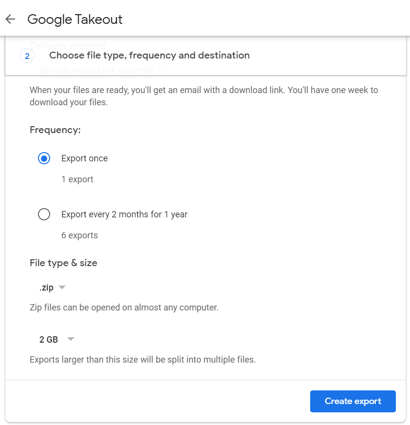 Google Takeout to Outlook