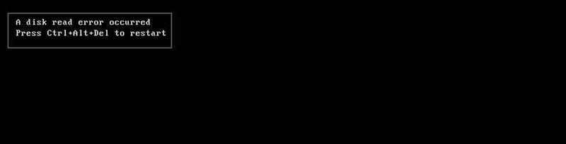 external hard drive error message