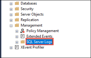 Go to SQL Server Logs