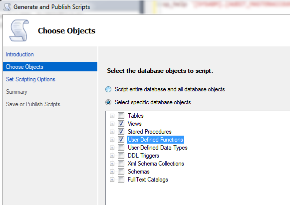 select objects