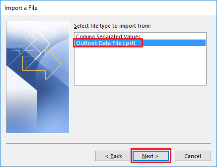 Outlook Data File