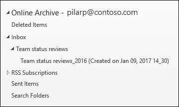  in-place archive Office 365 storage
