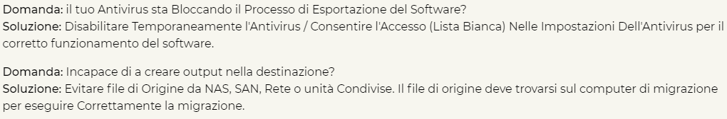 Domande frequenti e risposte