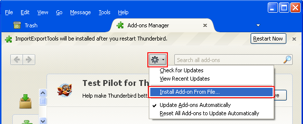 select install add-on from file option