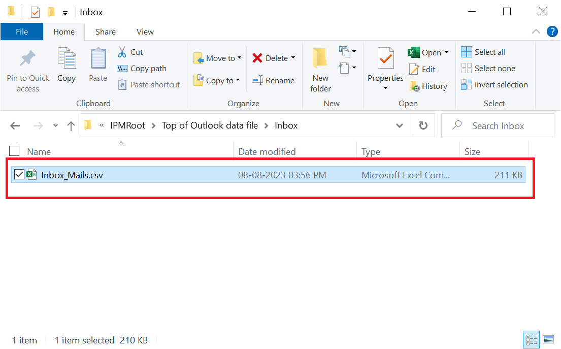 pst to csv