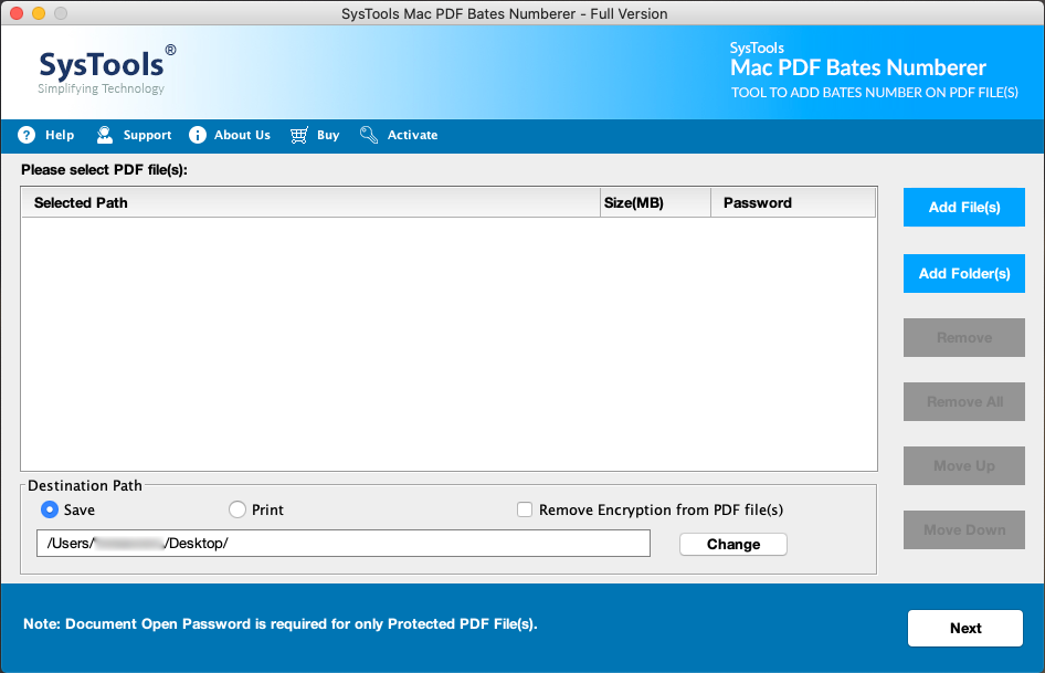 Mac PDF Bates Numbering tool