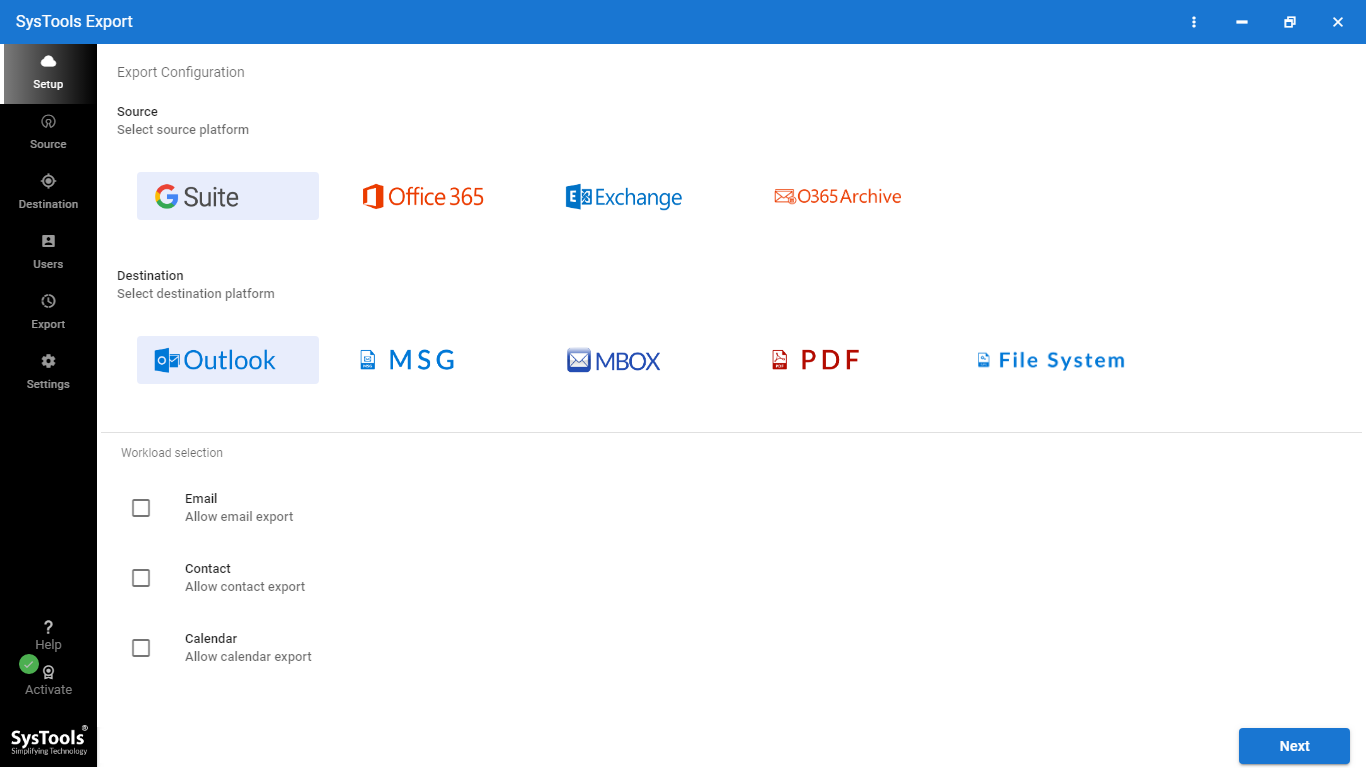 SysTools Export