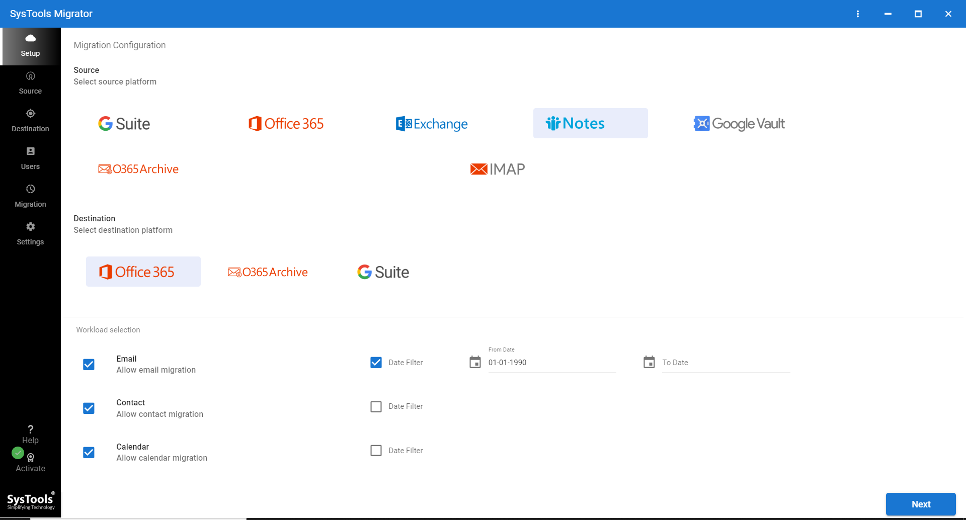 lotus notes to office 365 migration